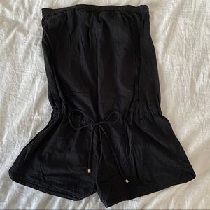 Michael Kors Women's Black Solids Bandeau Romper